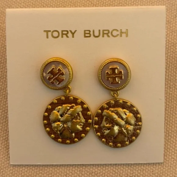 Tory Burch Gold medallion dangle earrings - Picture 2 of 2